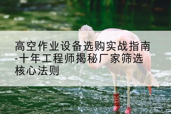 爱民剪叉式升降机厂家-高空作业设备选购实战指南-十年工程师揭秘厂家筛选核心法则
