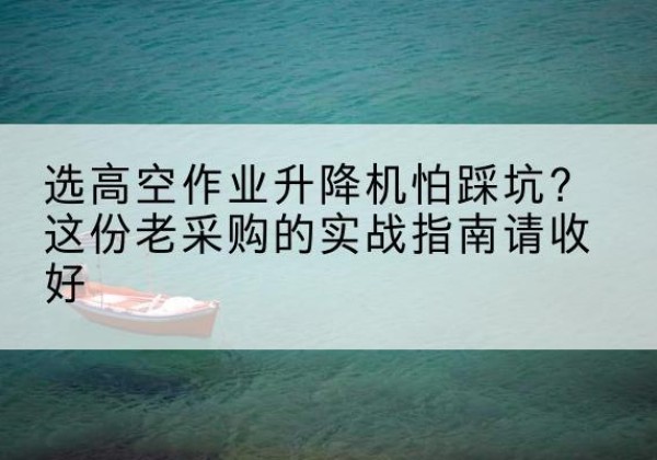 爱民高空作业升降机厂家推荐-选高空作业升降机怕踩坑？这份老采购的实战指南请收好