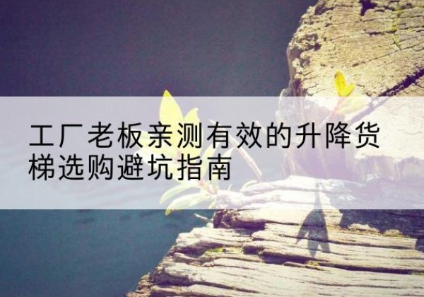 爱民升降货梯怎么选-工厂老板亲测有效的升降货梯选购避坑指南